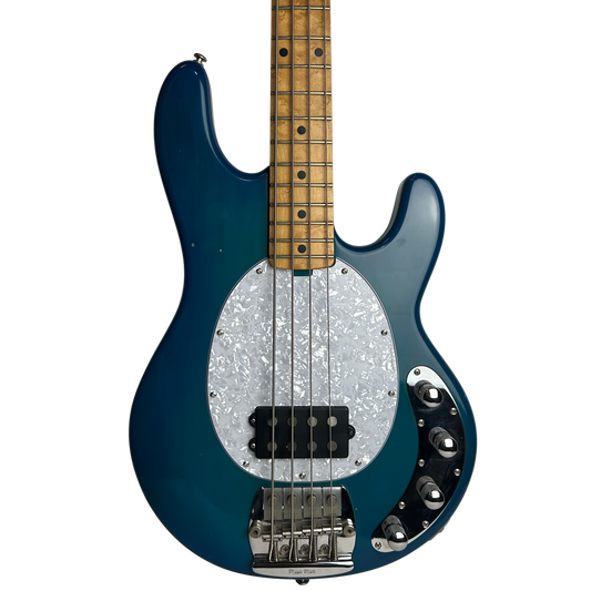 Ernie Ball Music Man StingRay 4-String Bass (1987), Birdseye Maple Fretboard, Blue (Pre-Owned)