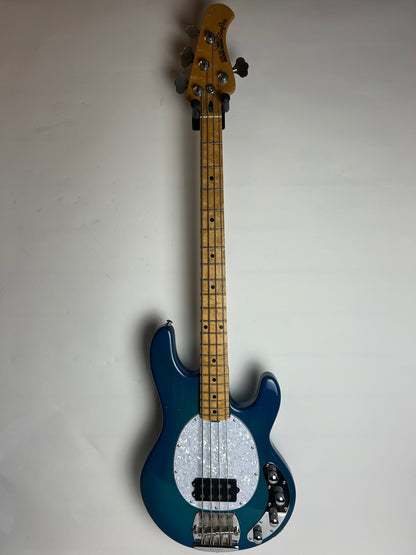Ernie Ball Music Man StingRay 4-String Bass (1987), Birdseye Maple Fretboard, Blue (Pre-Owned)