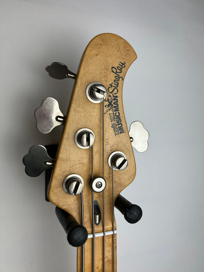 Ernie Ball Music Man StingRay 4-String Bass (1987), Birdseye Maple Fretboard, Blue (Pre-Owned)
