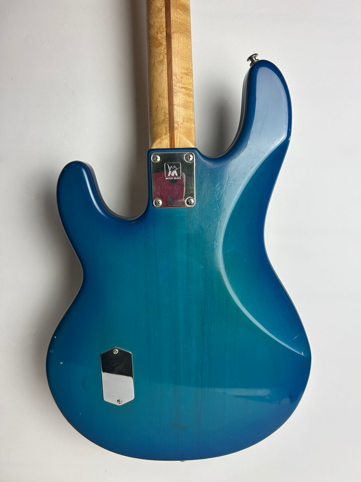 Ernie Ball Music Man StingRay 4-String Bass (1987), Birdseye Maple Fretboard, Blue (Pre-Owned)