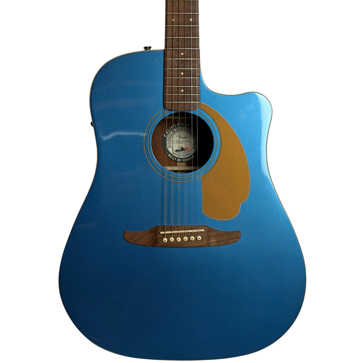 Fender Redondo Player Acoustic-Electric Guitar, Belmont Blue, Walnut Fingerboard (Pre-Owned)