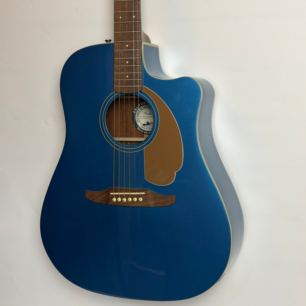 Fender Redondo Player Acoustic-Electric Guitar, Belmont Blue, Walnut Fingerboard (Pre-Owned)