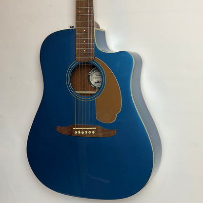 Fender Redondo Player Acoustic-Electric Guitar, Belmont Blue, Walnut Fingerboard (Pre-Owned)