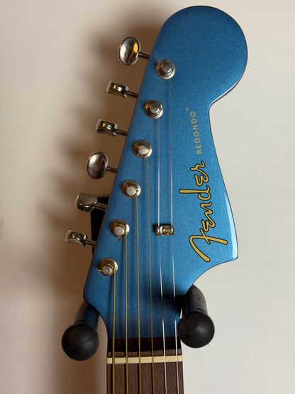 Fender Redondo Player Acoustic-Electric Guitar, Belmont Blue, Walnut Fingerboard (Pre-Owned)