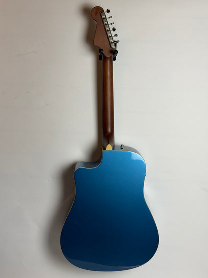 Fender Redondo Player Acoustic-Electric Guitar, Belmont Blue, Walnut Fingerboard (Pre-Owned)