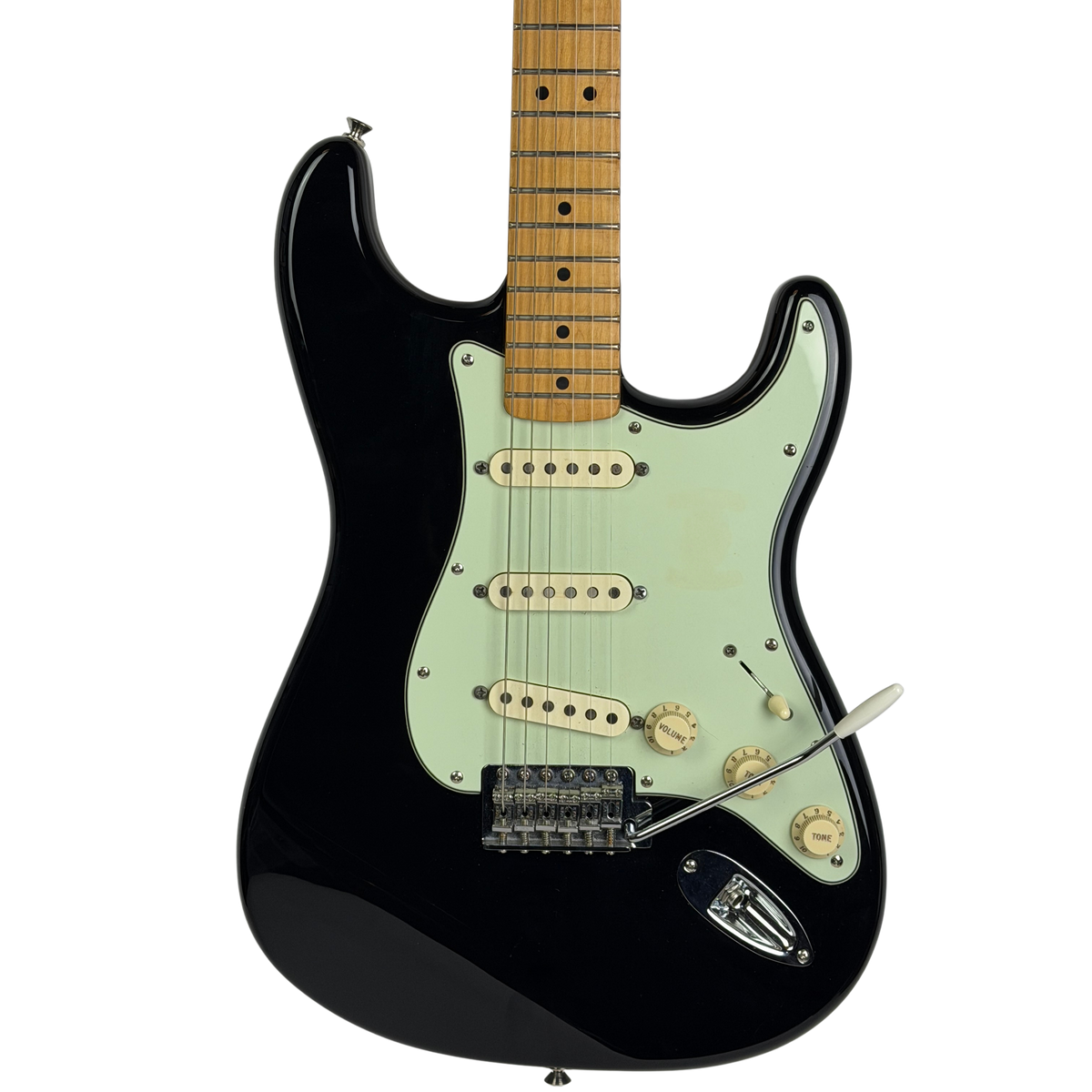 Fender Standard Stratocaster, Tinted MN, 2008, Black (Pre-Owned)