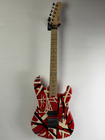 EVH Striped Series Red, Black & White Electric Guitar, Made in Mexico (Pre-Owned)